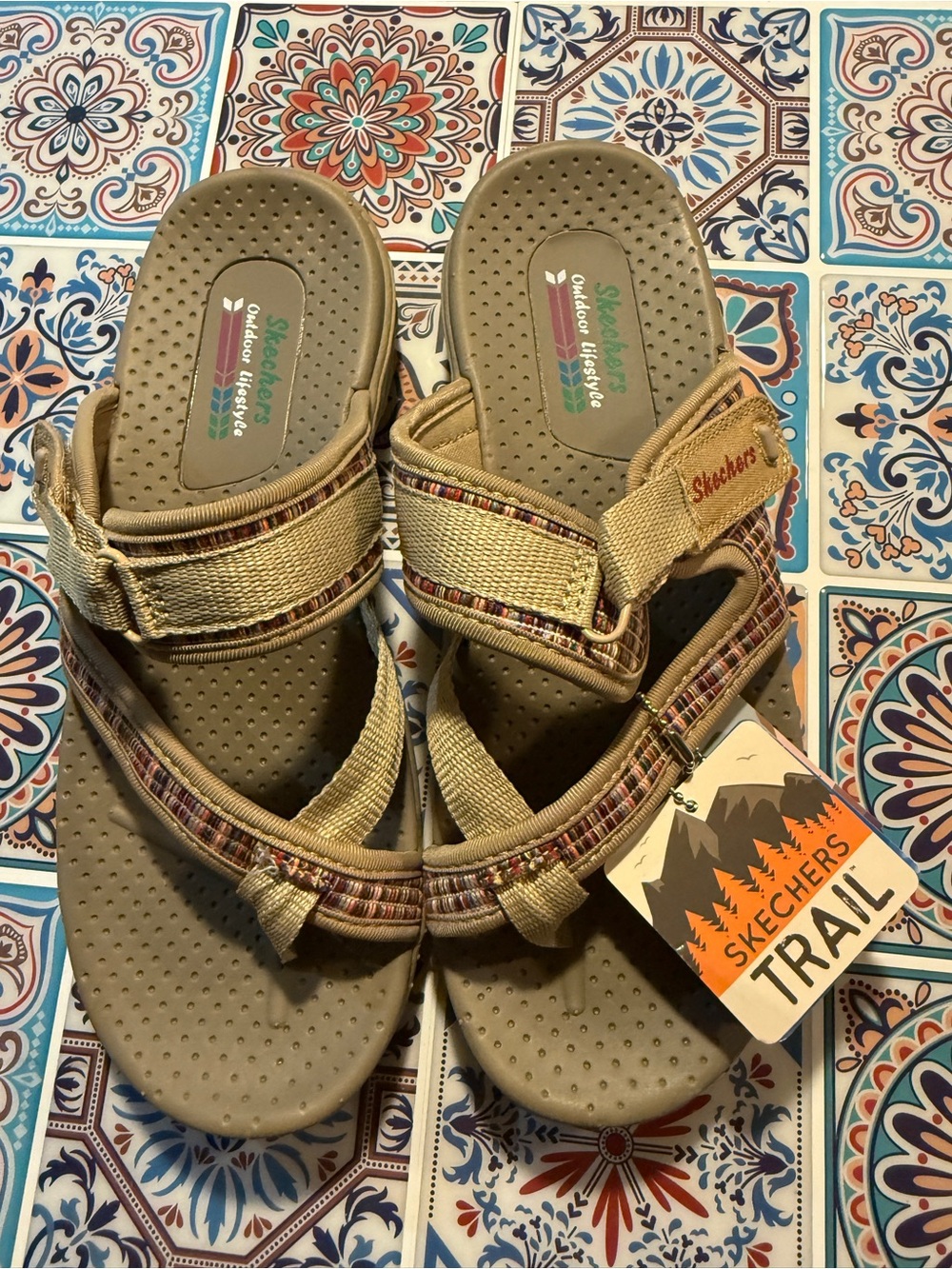 Skechers Gold Tan Outdoor Trail Sandals
